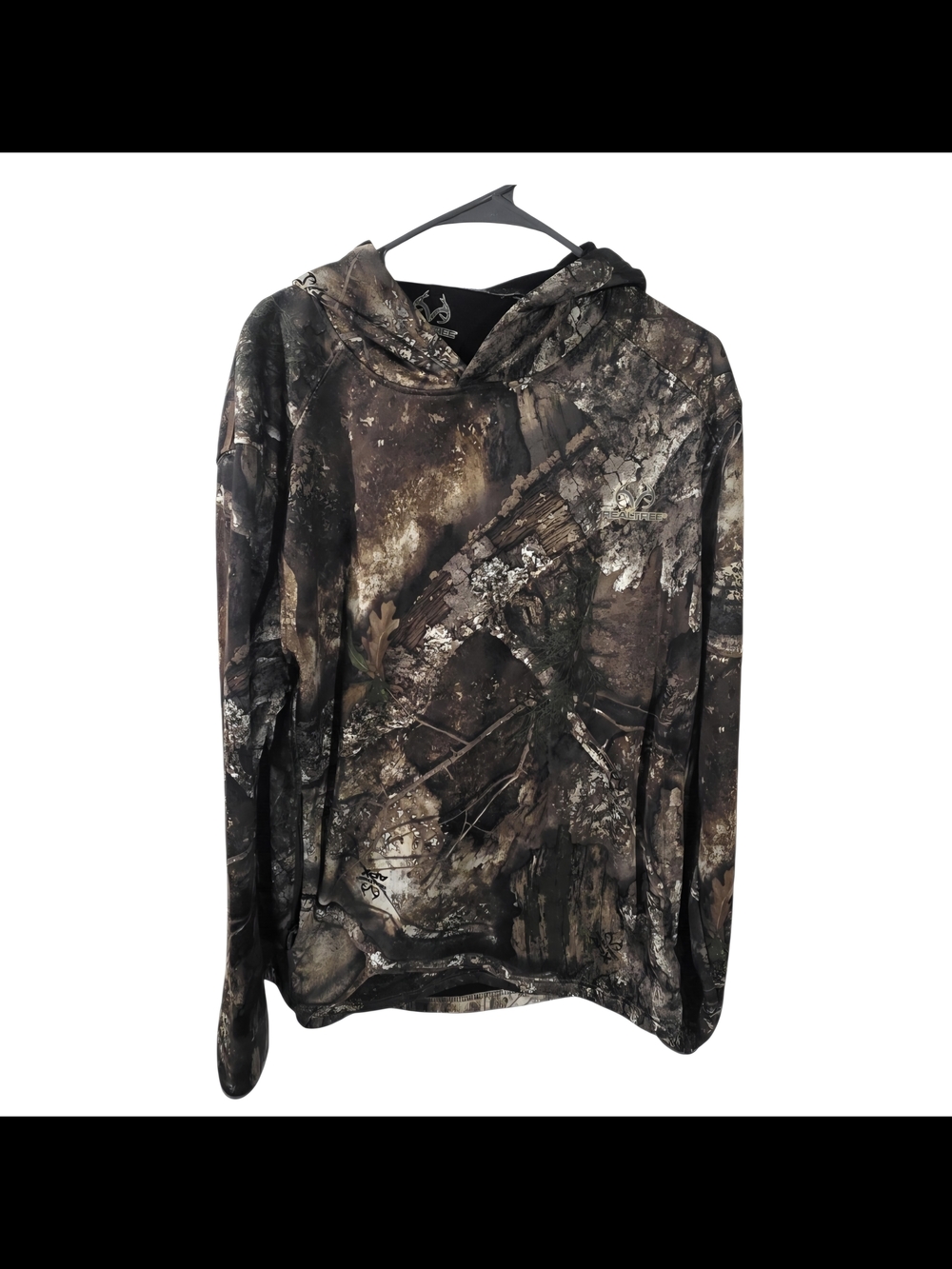 Realtree Men's Camo Crewneck Hoodie - Brown/Green/Black